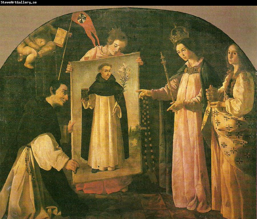 Francisco de Zurbaran the virgin appears to the monks of soriano